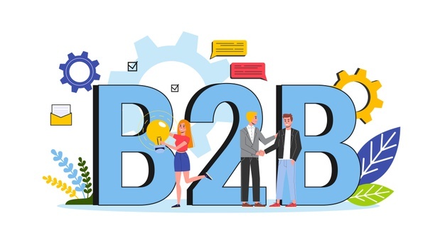 Premium Vector | B2b concept. business to business way of communication